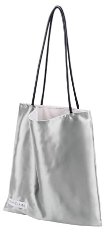 DGAZ Seide Designer Tasche für Damen, Luxus Handtasche Shopper mit Reißverschlusstasche, Groß Umhängetaschen Hobo Tasche (Gris Perle)