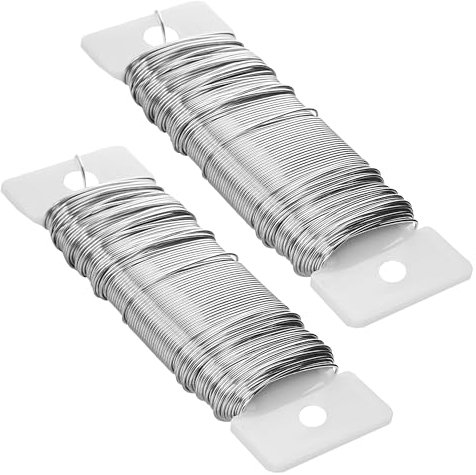 2 Rolls x 35m Silver Florist Wire for Wreath Making - 22 Gauge Christmas Wreath Wire