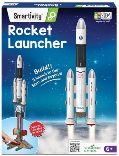 Smartivity DIY Rocket Launcher STEM Kit for Kids 6-12 Years