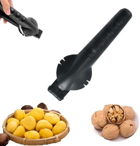 FYZSJWL Cortador de Castañas, Alicates Castañas, Inoxidable Pinza Castaña, Abridor Cascanueces de Castaña, Abridor de Castañas, Herramientas Cocina, para Castañas, Avellanas y Otros Frutos Secos (A)