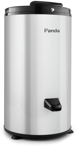 Panda 3200rpm Portable Spin Dryer 110V/22lbs, Stainless Steel, Silver