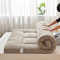 Japanische Futon-Matratze, Bodenmatratze, Klappmatratze, Tatami-Matratze, tragbare Camping-Matratze, einfach zu verstauen, atmungsaktiver Stoff für Couch-Matratze, Kaffee, 180 x 200 cm