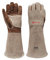 AOUCHI Grillhandschuhe und Schweißhandschuhe aus Rindsleder, langärmelig, feuerfeste und hitzebeständige Kaminhandschuhe für Grill, Schweißen Tig Mig, Kamin, Ofen, Backen, Herd, Topflappen(XL)