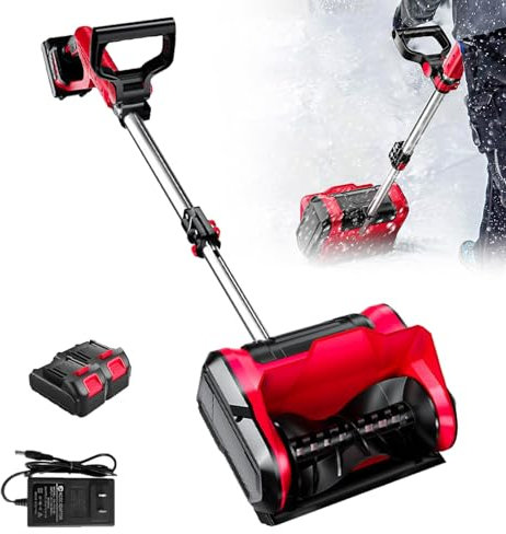 IYUESQ Fraise à Neige sans Fil pour Batterie 20 V, Fraise à Neige avec Batterie Amovible, Largeur de déneigement 32 cm, Hauteur de déneigement 16 cm, pour Le déneigement des Routes et des