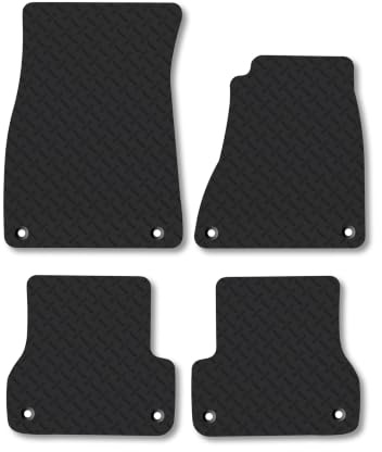 Audi A7 (2010-2018) 5mm Rubber Car Mats | Heavy Duty Rubber Tailored Fit Floor Mats Full Coverage Durable Waterproof Accessories Easy Clean Anti Slip Made in the UK
