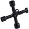 EHIOG Llave de utilidades multifuncionales,Radiador Bleed 6-Way Multi-Functional Utilities Key,Para tren eléctrico Elevator Cabinet Valve Opening Key-plata