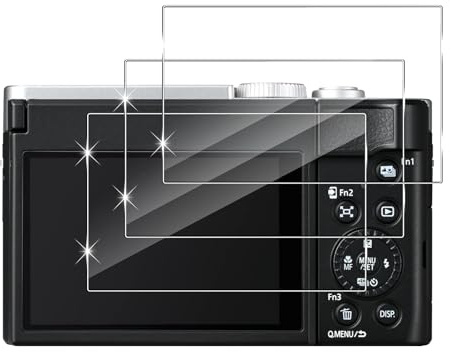 Holilo Schutzfolie für Panasonic Lumix DC-TZ90/96/99/LX100/LX100 II Klar 9H Härte Displayschutz für Kamera 3 Stück
