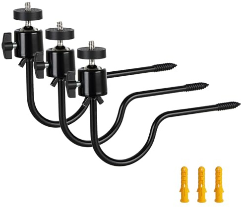 BlazeVideo Wildkamera-Halterung, robuste Baumhalterung Baumspieß 360° einstellbar Universalgewindeanschluss 1/4''-20 (6mm) für Outdoor-Monitore, Kameras, Solarpanels, Nachtsichtgeräte,