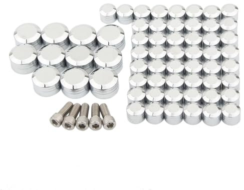 PJFXUIZ Kit de Tapa de Pernos y Tapa para Harley Softail 2007-2017, Breakout, FXSB, CVO, Deluxe, Slim, FLS, Fatboy, Twin, CAM, Motor(Chrome)