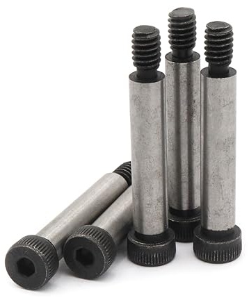 SCXCLY 10pcs Alloy Steel Shoulder Bolt, Ф5/16'' × 1-1/2'' (1/4-20) Hex Socket Shoulder Bolt, Alloy Steel, Oxidation Blackening (Black)