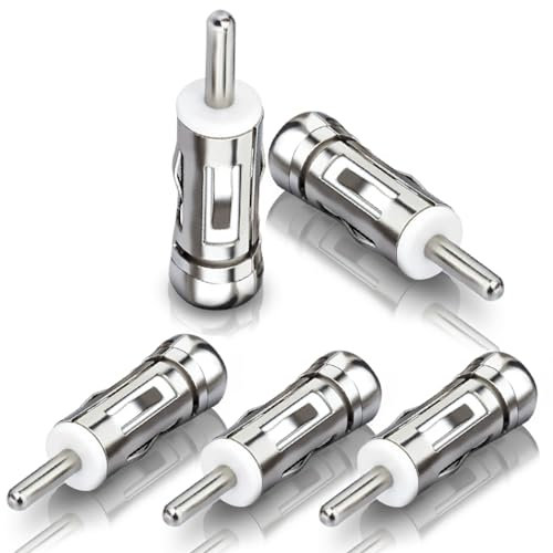 Eightwood AM/FM Autoradio Antennenadapter Kupplung ISO Buchse auf Din Stecker 5 Stücke