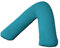 AmigoZone Plain Polycotton Back & Neck Support V Shaped Pillowcase Orthopedic/Pregnency/Nursing Pillow Case (Teal)
