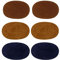 MagiDeal 3 Pairs Sew On Suede Oval Elbow Knee Patches for Sweater Repair Crafts Brown Tan Blue