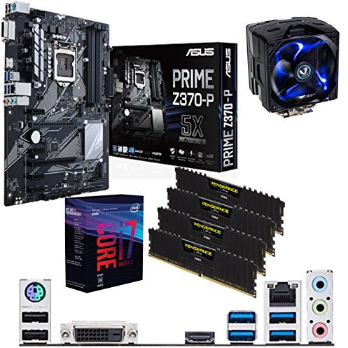 Components4All Intel Coffee Lake Core i7 8700K 4.8GHz Overclocked CPU, ASUS Prime Z370-P Motherboard, 32GB 3000MHz Corsair DDR4 RAM & Sapphire Vapor-X Cooler Pre-Built Bundle