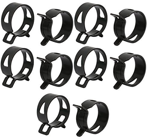 sourcing map 10pcs 32mm Collier Serrage Type de ressort Action tuyau de carburant tuyau basse pression pince de clip de tube d'air