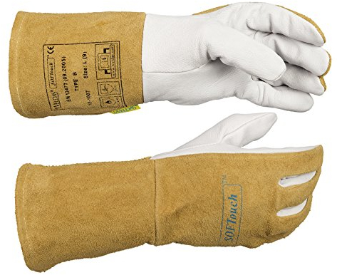 WELDAS SOFTouch, Guantes de soldadura TIG muy suaves 10-1007 (9 (L))