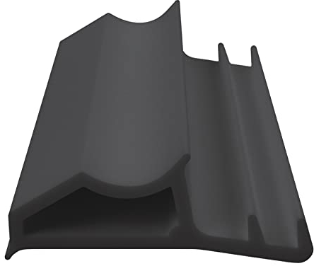 DIWARO.® Stahlzargen-Dichtung SZ003 | schwarz | 5 lfm für Haus- und Innentüren. Zum Schallschutz und abdichten der Tür. Bestehend aus TPE (Thermoplastischen Elastomer)