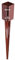 Loops 75 x 75 x 750mm Drive-in Fence Post Anchor Spike - Timber Wood Ground Base Mount Bracket - Brown Powder Coated Steel - Square Wedged Holder Stand - Tightening Bolts