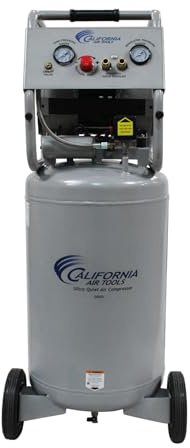California Air Tools 20020 2.0 HP Ultra Quiet and Oil-Free Air Compressor with Wheels, 20 Gallon Tank Capacity, 70 dB Noise Level, Electric, Portable