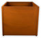 Köhko® Jardinière surélevée design (avec plaque de fond) en acier Corten - Carré - 60 x 60 x 50 cm