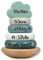 Stapelturm mint - personalisierbar I Geschenk zur Geburt & Taufe I Handmade Baby Holzspielzeug I Personalisierte Geschenke Baby I Label-Label I Stapelspiel mit Name & Geburtsdaten