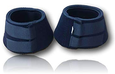 Hufglocken für Pferde Ponys | Warmblut Kaltblut Vollblut | schwarz | Neopren Springglocken S-XL | Hufschutz zum Reiten Springen Gelände Weide (XL (schwarz))