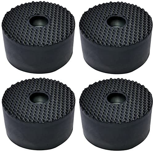 AERZETIX - C52732 - Lot de 4 Pieds Patins Ronds Anti-Vibrations - Ø39mm H: 20mm - en Caoutchouc et Acier - pour Haut-parleurs Enceintes