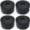 AERZETIX - C52732 - Lot de 4 Pieds Patins Ronds Anti-Vibrations - Ø39mm H: 20mm - en Caoutchouc et Acier - pour Haut-parleurs Enceintes