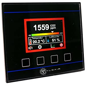 AirCop II CO2-Melder und Monitor | Messgerät und Überwachungsinstrument für optimale Luftqualität | Made in Germany
