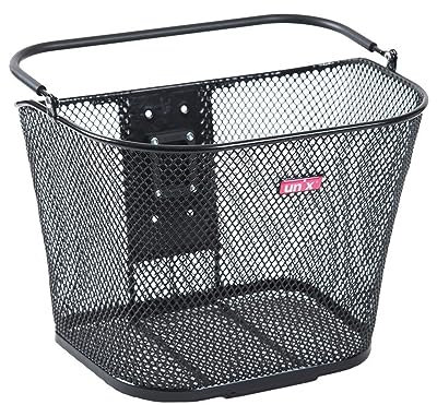 Asista Teile fürs Rad Unisex – Erwachsene Un`x Flavio Vorderradkorb, Schwarz, 35x26x25cm