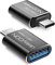 deleyCON USB-C vers USB Adapter 5 Gbit/s (2 Pièces) - Mobile OTG Adaptateur Thunderbolt pour iPhone 16 15, Galaxy S25/S24, MacBook, iPad, iMac, Surface, Notebook, PC, Laptop, Tablet, Noir
