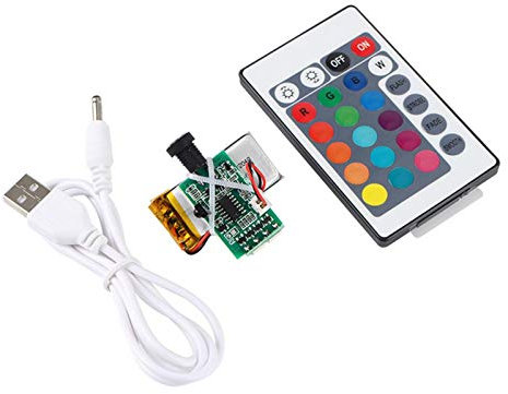 UxradG 16 Colors LED Moon Lamp Board Remote Control, Moon lamp Charger 3D Printer Parts, Night Light Circuit LED Light Source,USB Charging with Charging Cable
