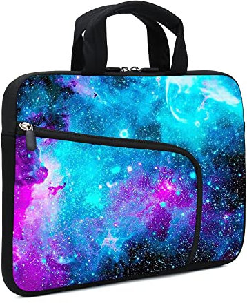 AMARY Laptop Sleeve 11.6-12.2 Chromebook Case Ultrabook Case Notebook Sleeve PC Messenger Bag Tablet Case Neoprene Handle Sleeve for Men Women (Galaxy)