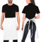 PALLTEX GAVROCHE Vorbinder Lang Kochschürze Männer Kurz Kochschürze Damen Kurz Schürze Damen Schürze Herren für Kochen Basteln Malen Backen (Weiss)
