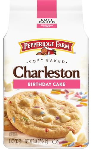 Pepperidge Farm Charleston Birthday Cake Cookies, 8 Soft Baked Cookies, 8.6 oz. Bag