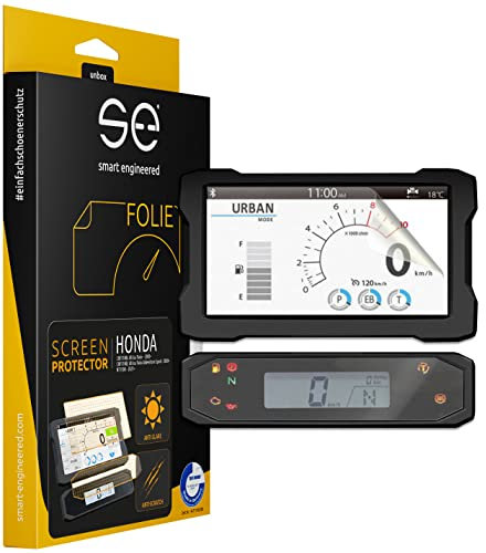 s.e. 2x 3D Tacho-Schutzfolie für Honda Cockpit-Tacho, entspiegelt, Anti-Kratzer, Anti-Steinschlag, Tachofolie matt für Instrumenten Anzeige, Klar & Matt enthalten