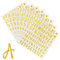 Zsanhua 8 Sheets Glitter Letter and Number Alphabet Stickers - Self-Adhesive DIY Labels for Scrapbooking, Greeting Cards, Graduation Cap Decoration (Gold)