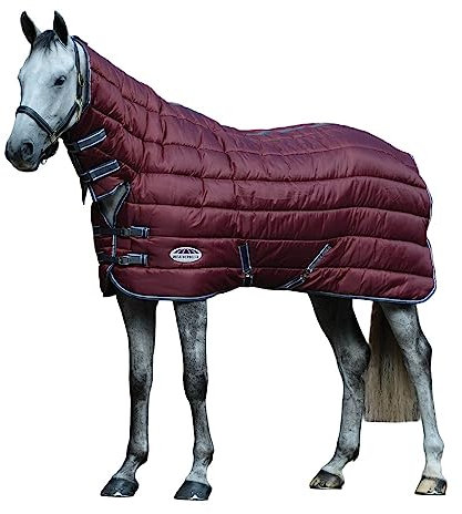 Weatherbeeta - Comfitec Combo-Kragen Bahnensteppung Pferde Stalldecke (122cm) (Weinrot/Grau/Weiß)