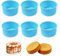 VicBou 6PCS Silicone Cake Mould,Non-Stick Muffin Baking Tray,Cupcake Round Baking Pan for DIY Cakes, Chocolate Cakes,Mousse Bread, Blue