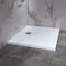 MOG Plato de Ducha 80x120 cm - Plato de ducha plano de acrílico sanitario resistente con tacos antideslizantes incl. juego de desagüe con sifón - Blanco