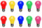 Aiwerttes farbige LED-Glühbirne E27,3W A50 Birne Form Birnen, rot gelb blau grün rosa, gemischte Farben LED-Glühbirnen für Feen Lichter Bunte Halloween Party Dekoration,10er Pack