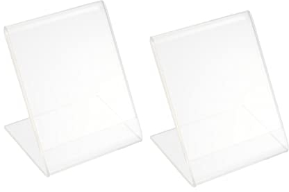HAPINARY 2 stücke Acryl Rahmen für QR Code Zeichen L Form Display Stand Display für Tisch