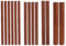 OLYCRAFT 14 Pcs 4 Taille Baguettes à cheviller Baguettes en bois Goujon en noyer Bâtons ronds non finis Bâtons ronds en bois ciré pour maquette de construction bricolage - brun noix de coco