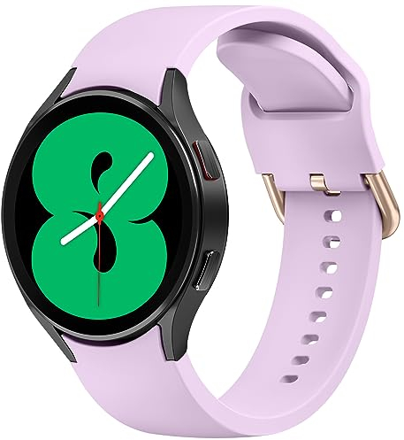 Tobfit Samsung Galaxy Watch 6/5/4 Armband - 20mm Silikon Sport Ersatzband für 40mm 44mm und Watch 5 Pro (Lavendel)