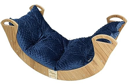 Skyline Kletterbogen Kissen Baby Kleinkind Kinder ab 1 Jahr Indoor Klettern Montessori Klettergerüst Holz Wippe Balancewippe Kletterdreieck Kletterwippe Holzwippe Kletterling Holzbogen Mittel Groß