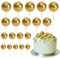 ASTARON 20 Pcs Ball Cake Topper Decorations Mini Balloons Cake Topper Sticks Gold Balls Cake Picks Cake Topper Balls Cake Decorations for Wedding Birthday Cake Decorations