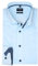 OLYMP Modern Fit Luxor Herren Langarm Businesshemd | Extra Langer Arm 69 cm | Bleu Gemustert | Global Kent Kragen mit Besatz Gr. 42