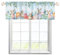 EHJOS Ostern Kaninchen Scheibengardinen Bistrogardine mit Stangendurchzug Kurz Stores Schals Landhaus Fenstervorhang für kleine Fenster Küche Wohnzimmer Landhaus Multicolor 1pc