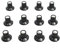 Shinekoo 12PCS Guitar Amplifier Knobs AMP Skirted Volume Tone Control Knobs Repalcemement for Guitar Parts