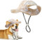 Modisch Hund Baseballmütze, Sonnenschutz Hundemütze für Hund, Verstellbare Baseballmütze für Haustiere, Hunde-Sonnenhut mit Ohrlöcher, Hund Baseballmütze für Kleine Hunde, Welpen, Katzen (L-Gelb)